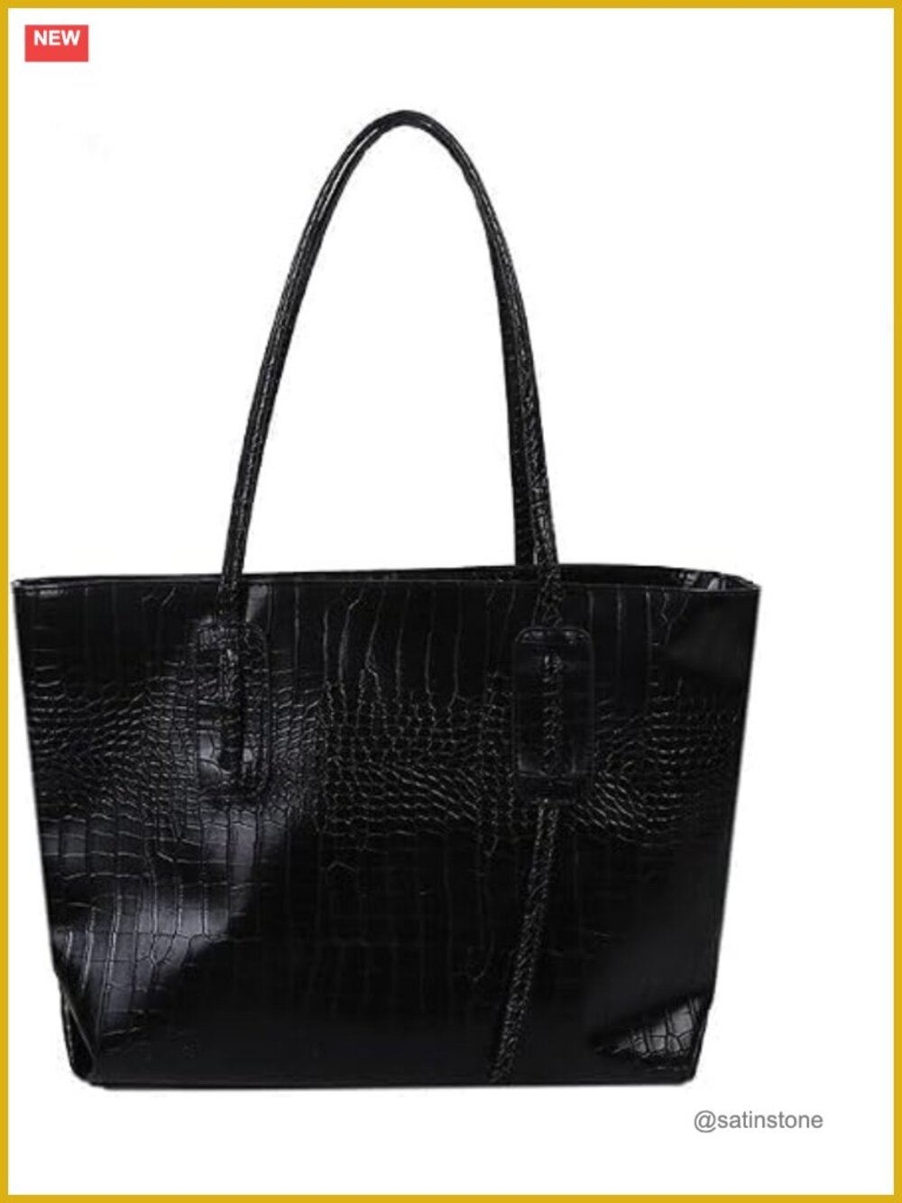 Large Capacity Tote Bag Casual Commuting Shoulder Bag Detachable Strap